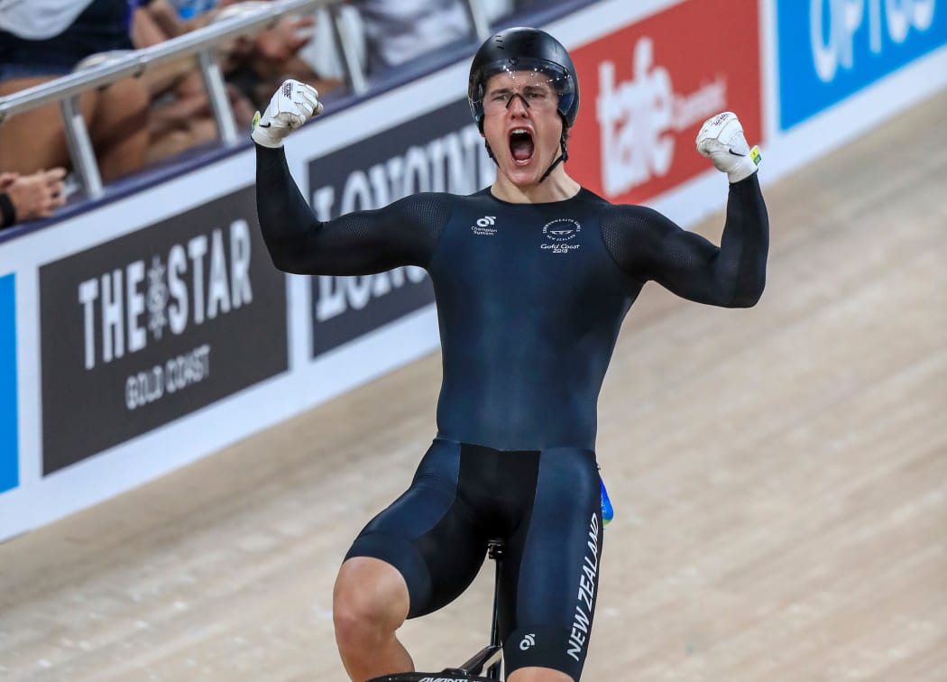 Sam Webster wins gold in the mens sprint race.