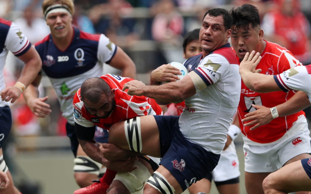 George Smith playing against the Sunwolves in Super Rugby in 2018.