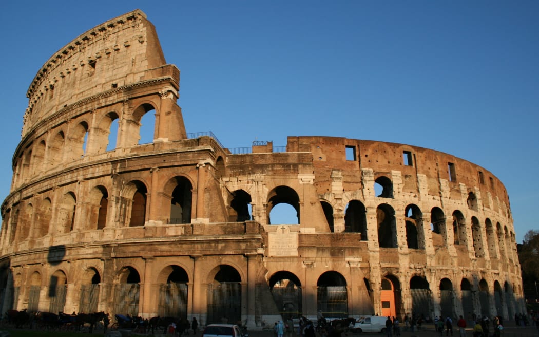 The Colosseum in Rome was started by emperor Vespasian of the Flavian dynasty in 72 AD.