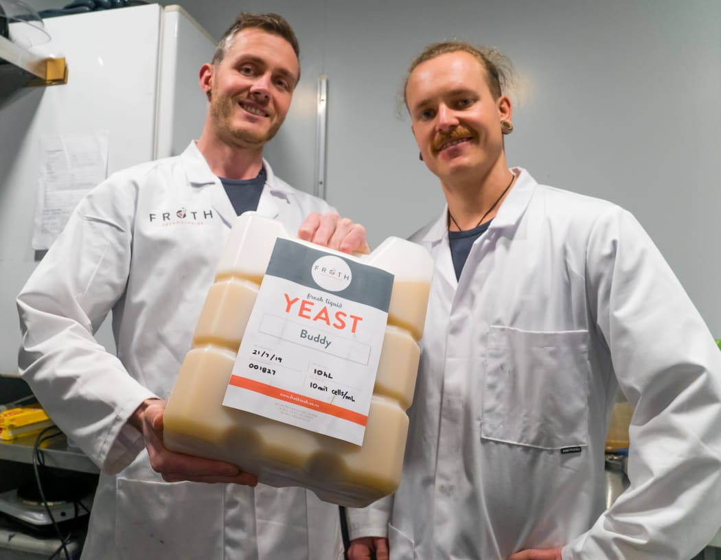 Yeast experts Simon Cooke and Ryan Carville from Froth Technologies.
