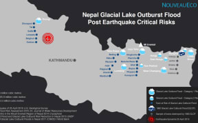 The flood risk across Nepal.