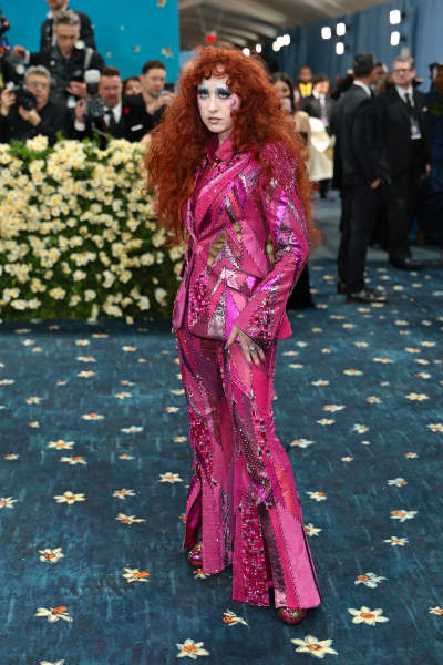 Chappell Roan attends the 2025 Met Gala Celebrating "Superfine: Tailoring Black Style" at Metropolitan Museum of Art on May 05, 2025 in New York City.