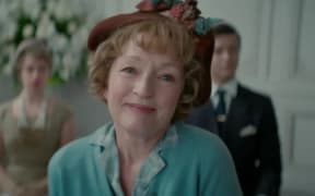 Lesley Manville in the 2022 film Mrs Harris Goes to Paris.