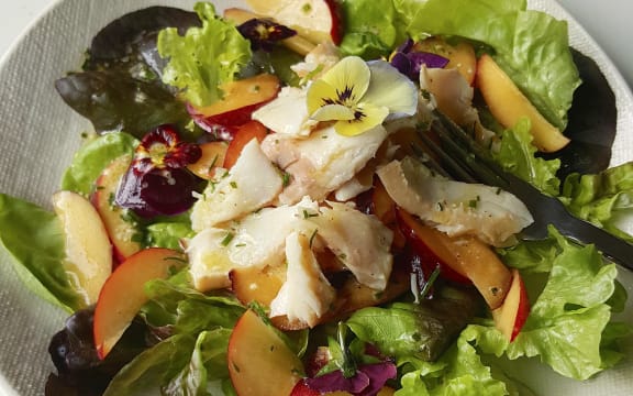 Nectarine and Smoked Fish Salad