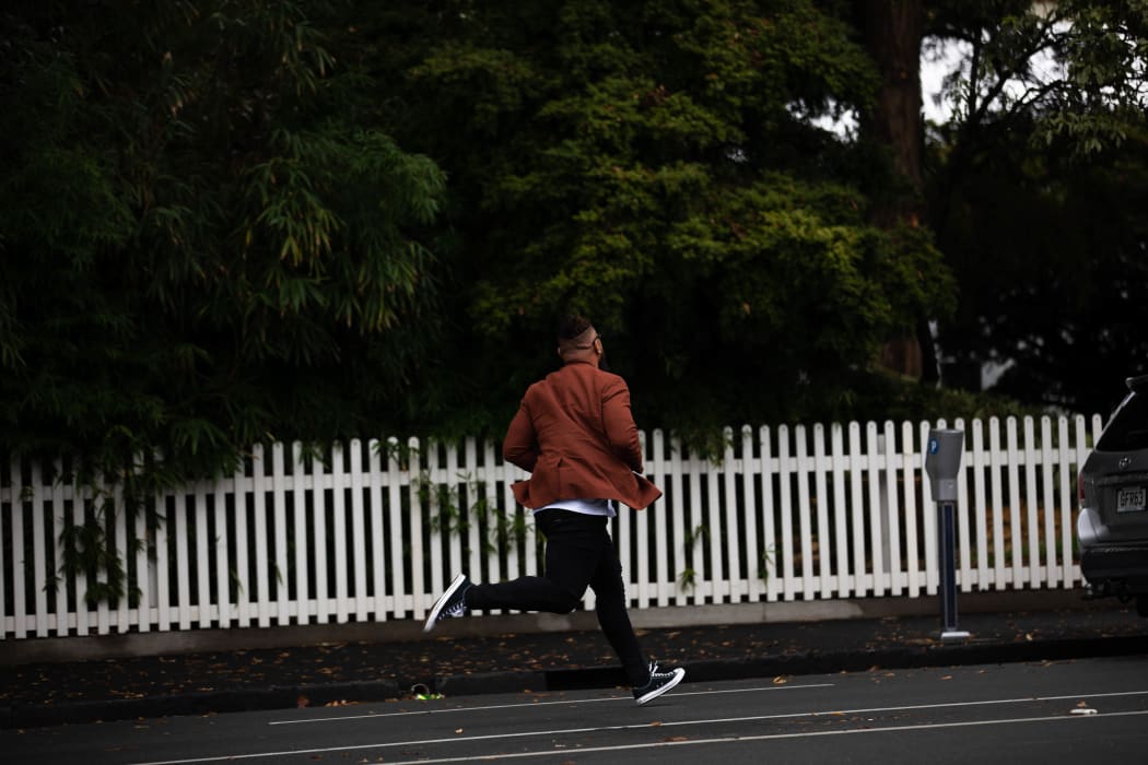 Manu Vatuvei outside court in March 2021.