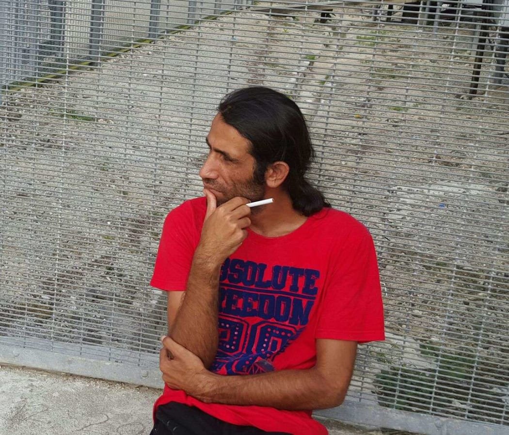 Behrouz Boochani at the Manus Island detention centre.