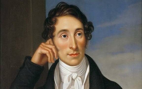 Painting of composer Carl Maria von Weber by Caroline Bardua