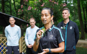 The New Zealand Team's official Olympic welcome and pounamu for the equestrian eventing.