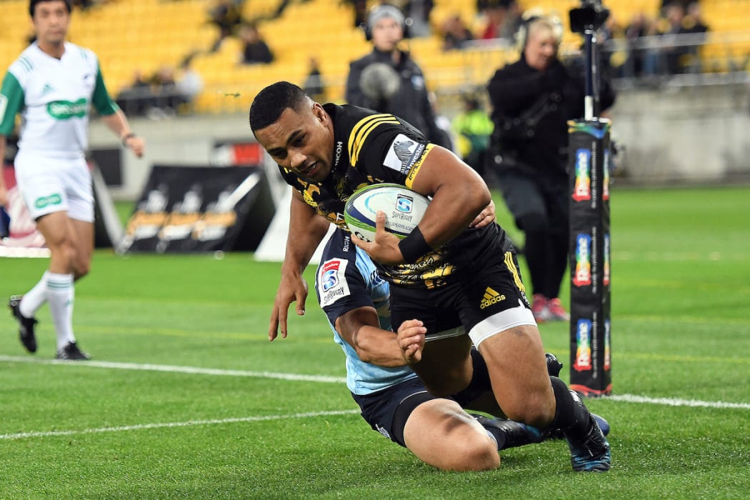 Hurricanes' Ngani Laumape scored two of the Hurricanes' six tries.