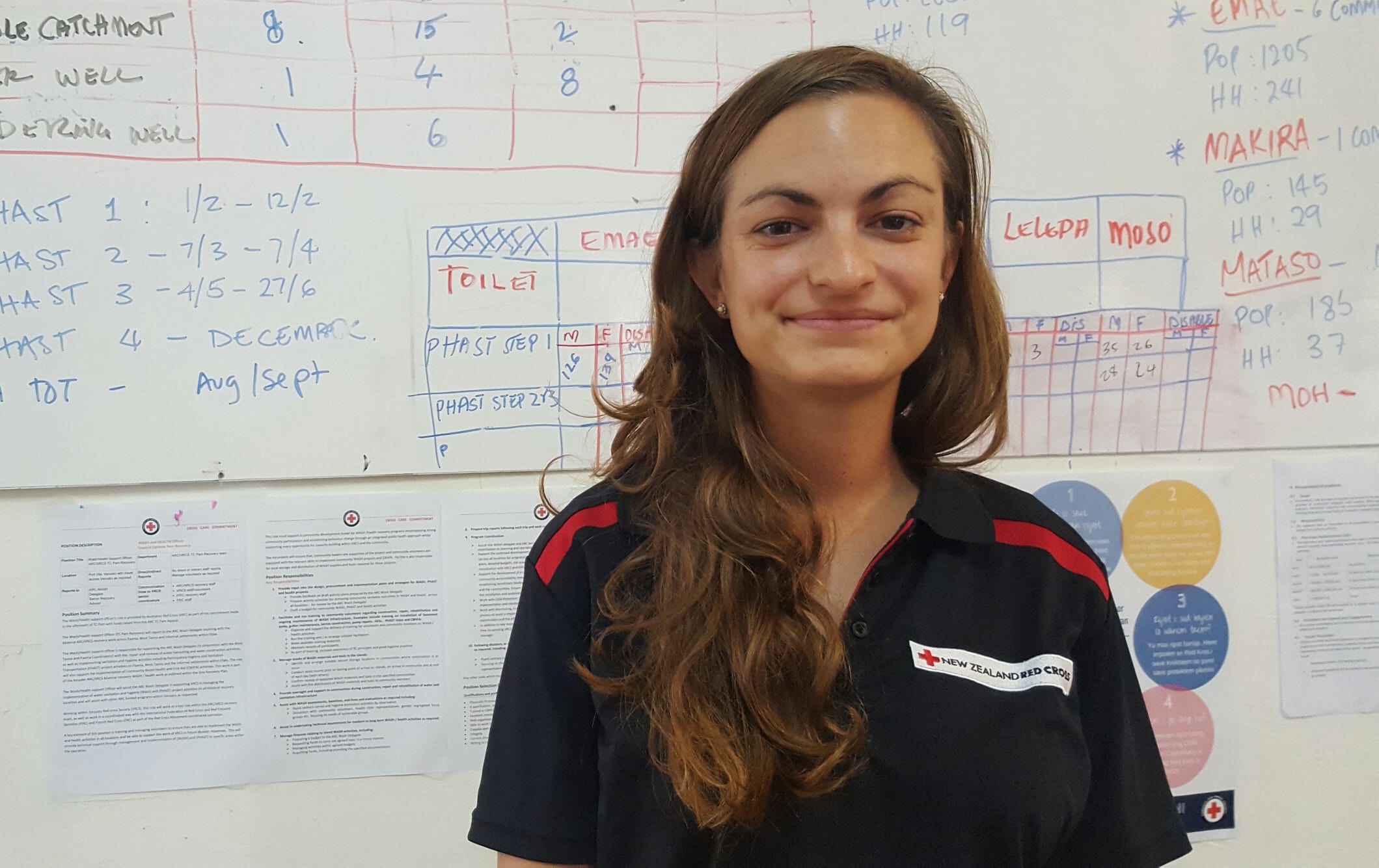 Sofia Lardies from Red Cross Vanuatu, in Vanuatu