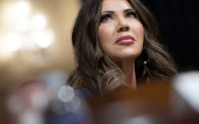 US Secretary of Homeland Security Kristi Noem looks on as she testifies during a House Homeland Security Committee hearing titled "Worldwide Threats to the Homeland" on Capitol Hill in Washington, DC, on December 11, 2025. Noem said Thursday that the US seizure of an oil tanker the day before targeted Venezuelan leader Nicolas Maduro's "regime," which she accused of trafficking drugs to the United States. (Photo by SAUL LOEB / AFP)