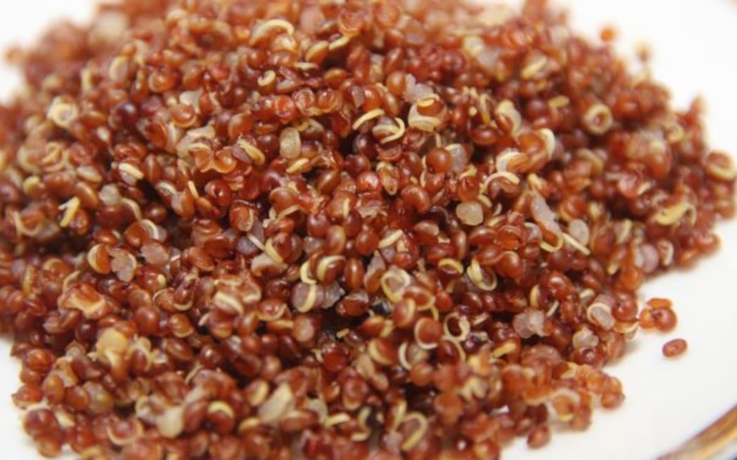 Cooked red quinoa