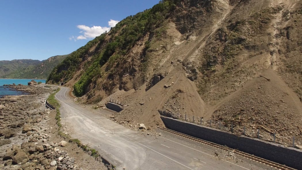 State Highway damage from slips.