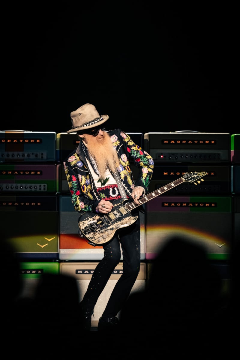 ZZ Top play at Christchurch's Wolfbrook Arena on May 15, 2025.