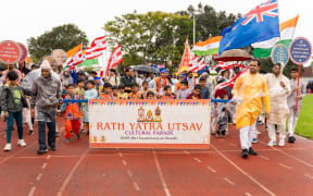 A cultural parade organised by BAPS Swaminarayan Sanstha New Zealand in Avondale.