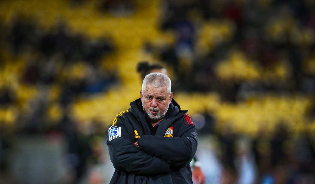 Chiefs Head Coach Warren Gatland during the Hurricanes v Chiefs Super Rugby Aotearoa match at Sky Stadium on Saturday the 8th of August 2020. Copyright Photo by Grant Down / photosport.nz