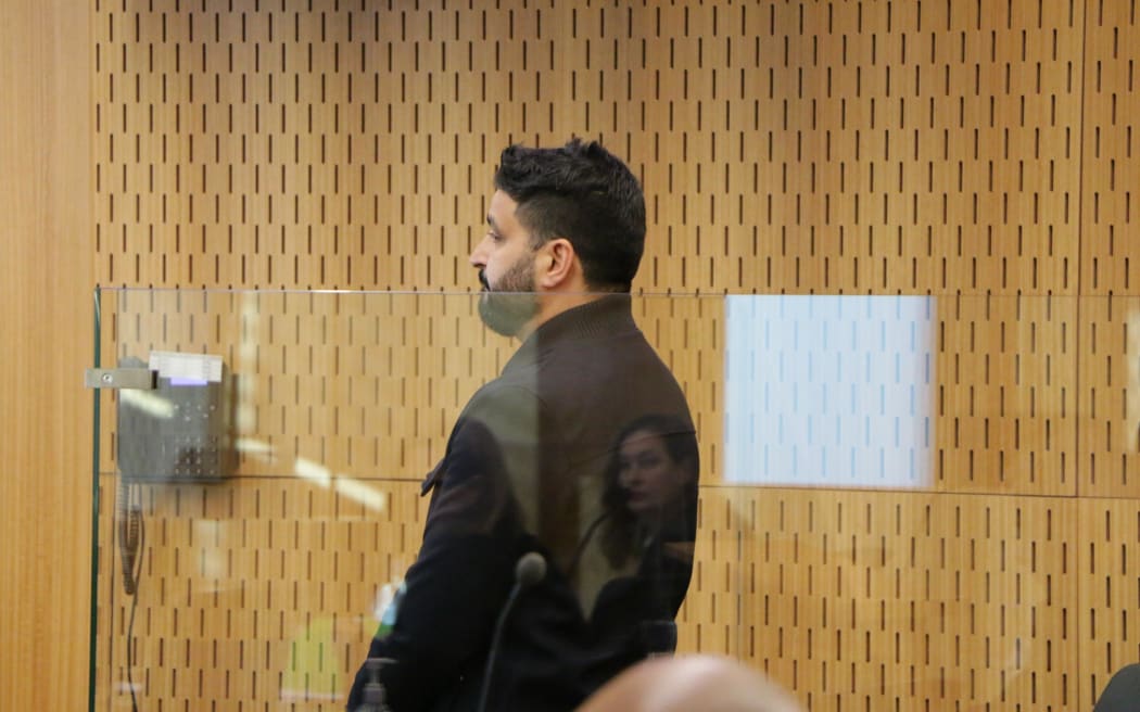 Amandeep Sharma appears in the dock at Christchurch High Court.