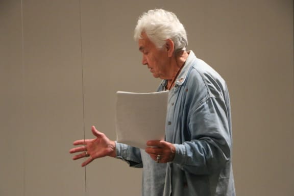 Riemke Ensing performs poetry