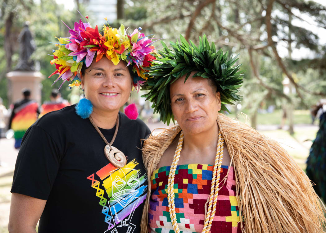 Labour MP Louisa Wall (left) and Cook Islands Community Spokesperson Sonya Apa Temata