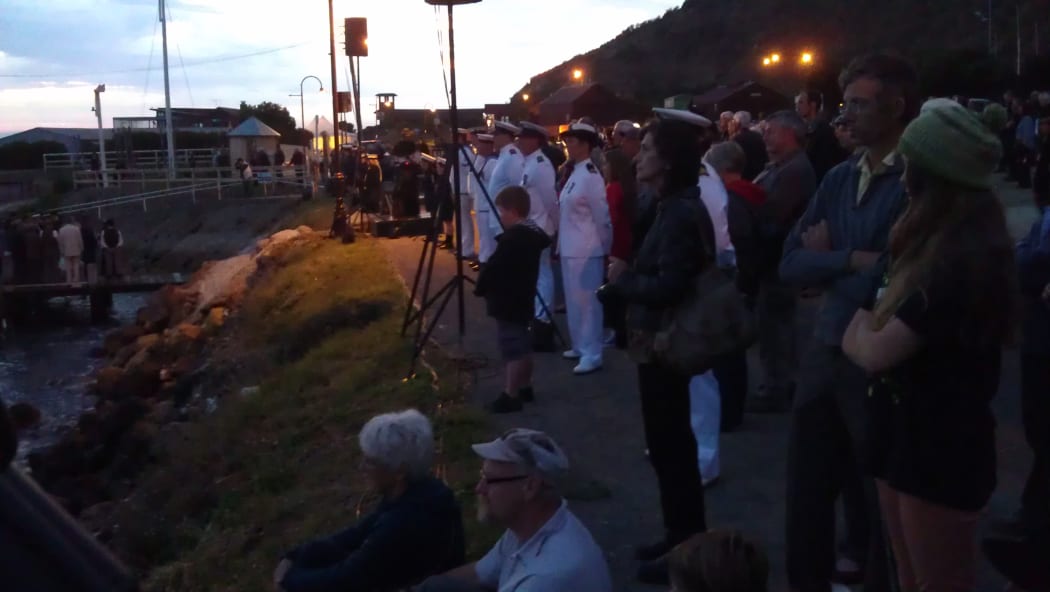 Scott centenary commemorations on Oamaru waterfront on Sunday morning.