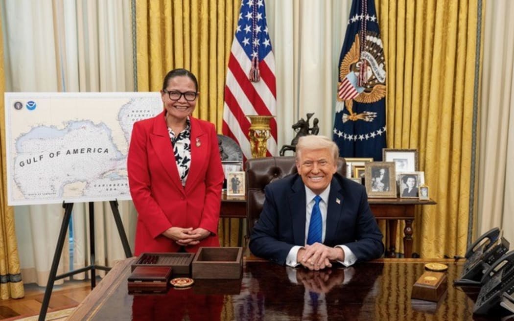 CNMI Delegate Kimberly King-Hinds met with US President Donald Trump in the Oval Office Office on 26 March 2025.