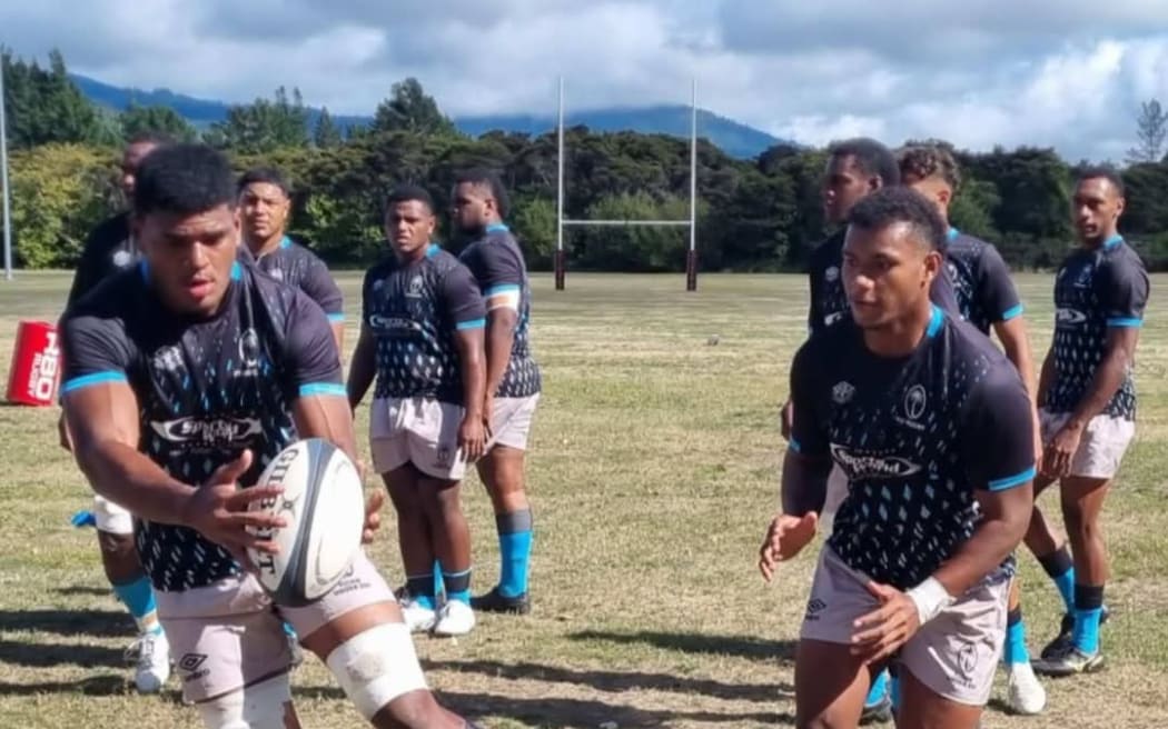 Fiji under 20 players training in Taupō ahead of their match against the Hurricanes under 20.