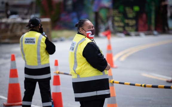 Maori Warders run a checkpoint at Shelly Bay