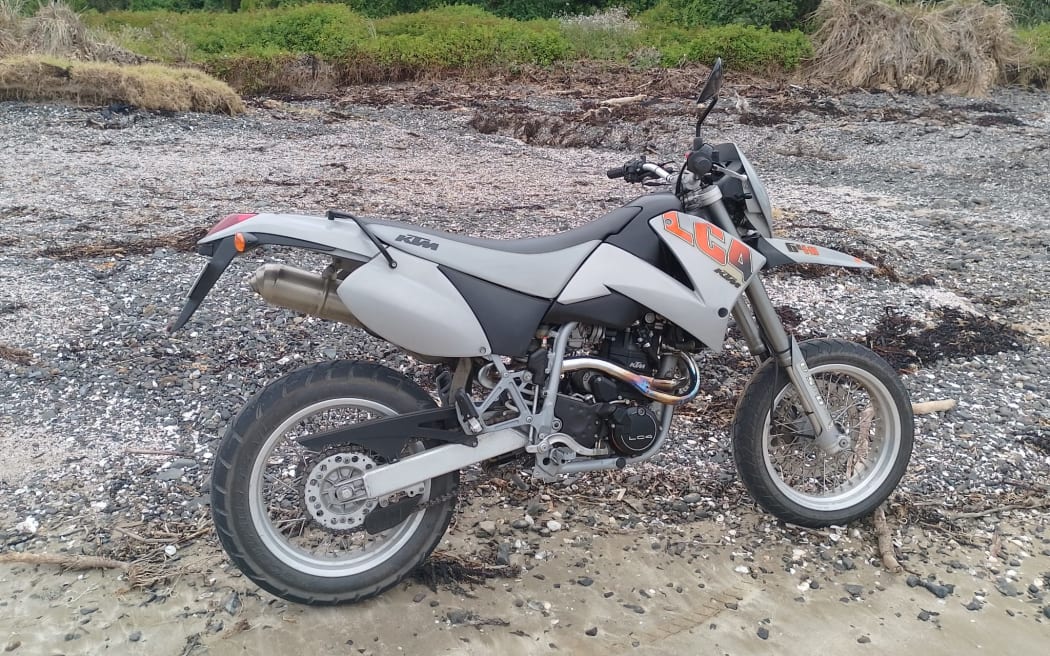 The traveller's bike before it was stolen and stripped.