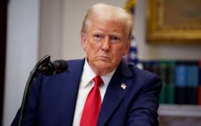 WASHINGTON, DC - JANUARY 21: U.S. President Donald Trump takes a question from a reporter during a news conference in the Roosevelt Room of the White House on 21 January, 2025 in Washington, DC.
