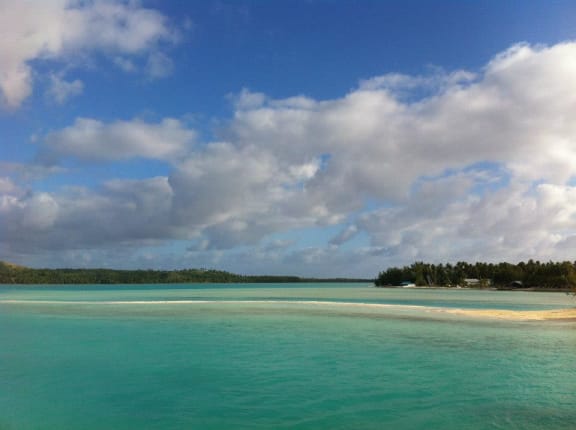 A lagoon in the Cook Islands (Aitutaki?)