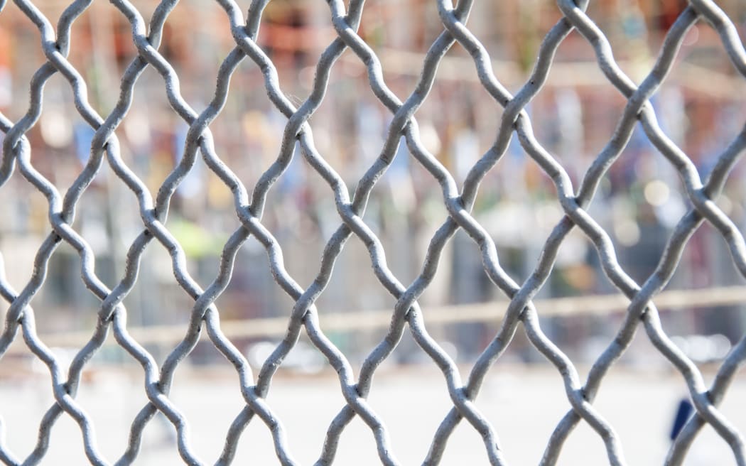 A wire fence.