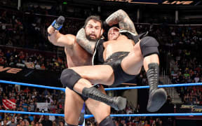 Randy Orton performs his finisher - the RKO.