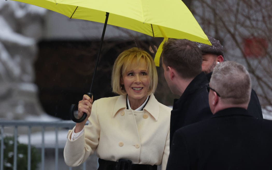 Former magazine columnist E. Jean Carroll arrives at Manhattan federal court in New York for the second defamation trial against former US President and 2024 presidential candidate Donald Trump. Former magazine columnist E. Jean Carroll claims Trump sexually assaulted her in 1995.