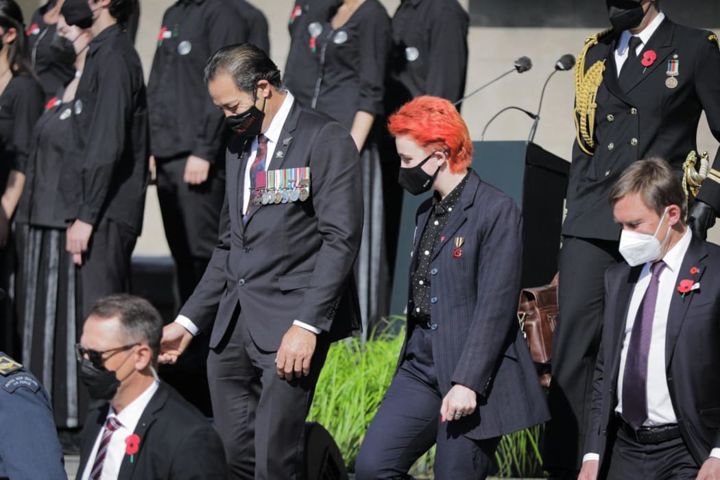 Willie Apiata VC at the Anzac Day National Service in Wellington