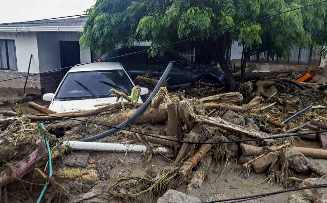 landslides caused by heavy rains, in Mocoa, Putumayo.