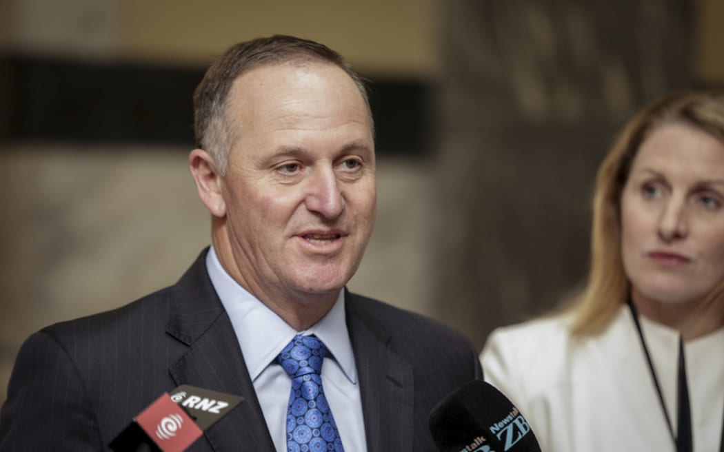 Bill English announced as the new Prime Minister of New Zealand, Paula Bennett as Deputy Prime Minister.  Andrew Little speaks to media after the announcement.