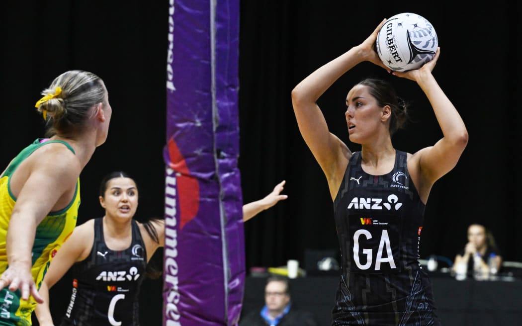 Amelia Walmsley of the Silver Ferns. New Zealand Silver Ferns v Australia Diamonds, Constellation Cup at Globox Arena, Hamilton.