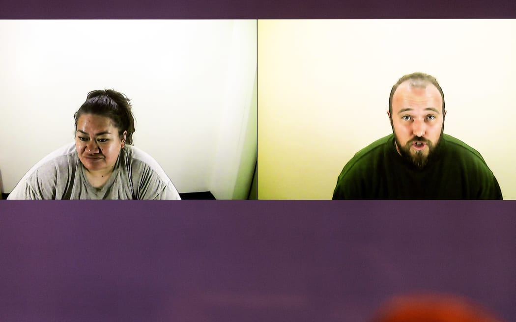 Andrew Stewart Jones and Sepiuta Setaita Vave appeared via AVL in the Christchurch District Court on Thursday.  25 September 2025 New Zealand Herald photography by by George Heard