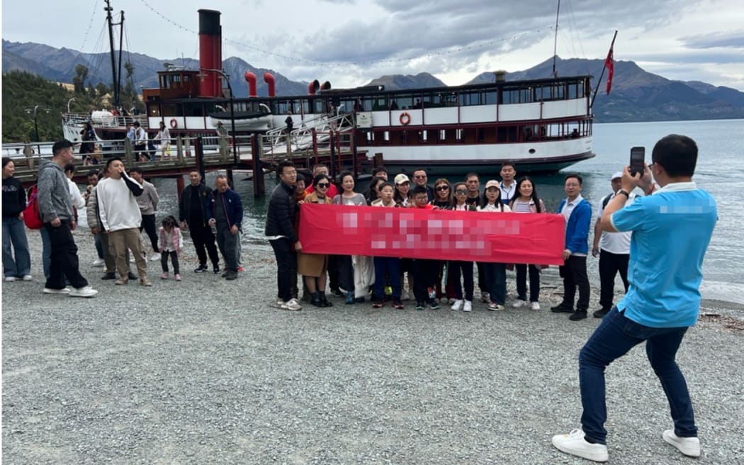 Chinese tourists in Queenstown Jan 2023.