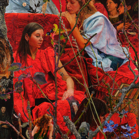 Cover image of the Clementine Valentine album 'The Coin that Broke the Fountain Floor'. Painting by Andrew McLeod