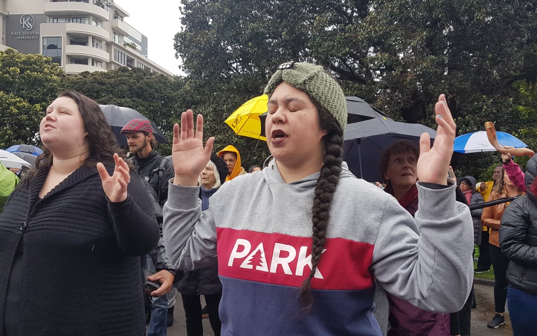 Protesters want the reference to Jesus reinstated in the parliamentary prayer.