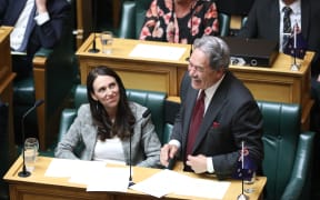 Prime Minister Jacinda Ardern (left) and Deputy Prime Minister Winston Peters (right) in the House. March 27 2018