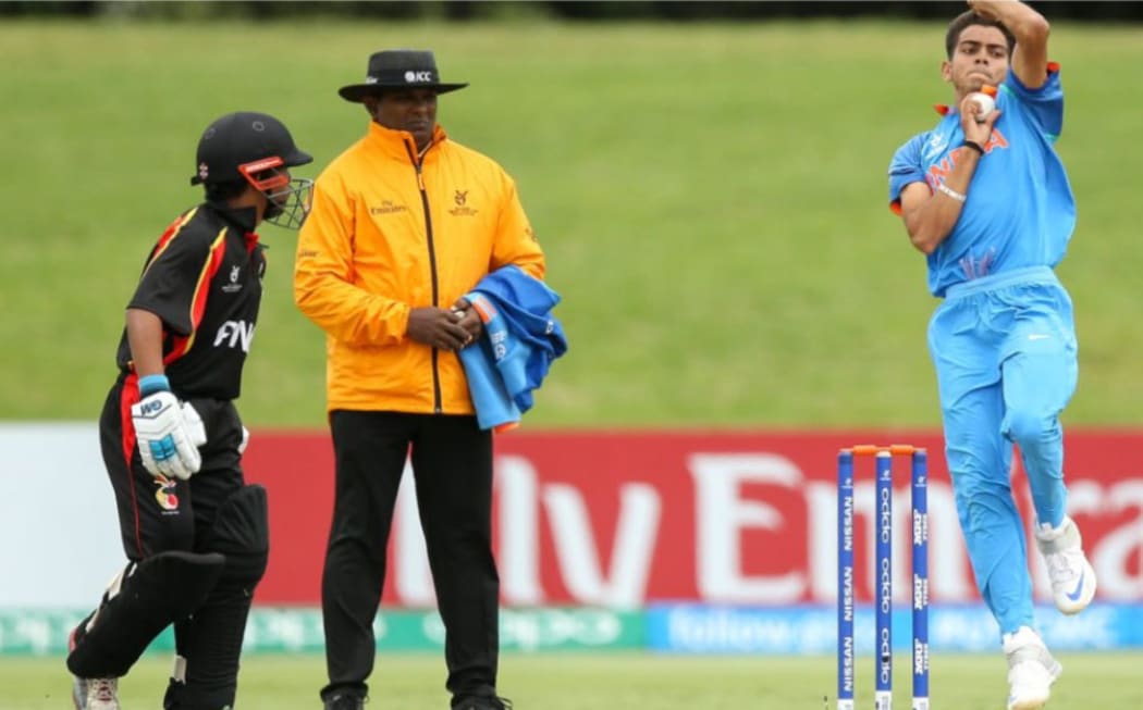 PNG struggled against India's bowling attack.