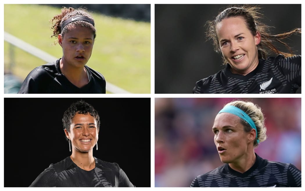 Football Ferns from top left: Grace Jale, Olivia Chance, Hannah Wilkinson and Malia Steinmetz