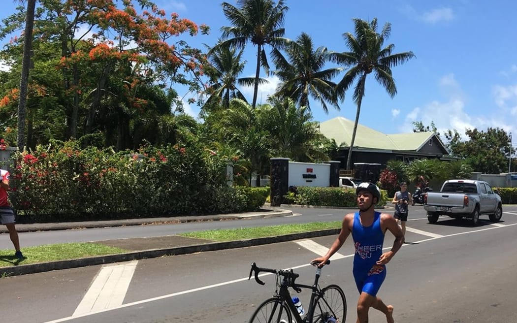 The triathlon course in Apia was given a test run for the Pacific Island Champs.