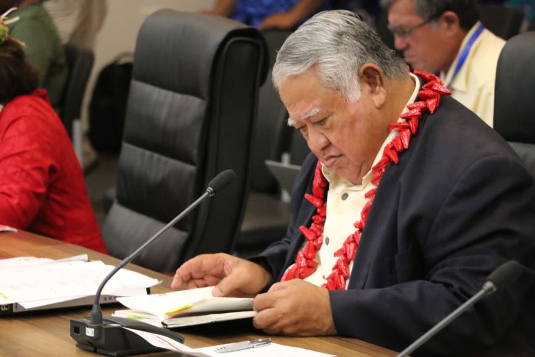 The prime minister of Samoa, Tuilaepa Sailele Malielegaoi, at the 2019 Pacific Islands Forum Summit in Tuvalu.