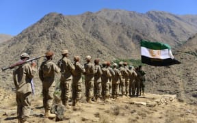 Anti-Taliban resistance army gather under the command of regional leader Ahmad Massoud in the Panjshir Valley north of Kabul in Afghanistan in this undated file photo. Ahmad Massoud, son of 'the Lion of the Panjshir', is the leader of Northern Alliance.