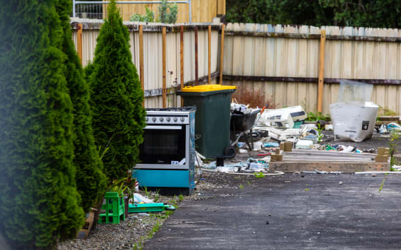 Houses in Urlich Drive sit abandoned in November 2023 and have been subsequently vandalised since the floods at the start of 2023.