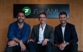 First AML founders (from left) Bion Behdin, Milan Cooper, and Chris Caigou.