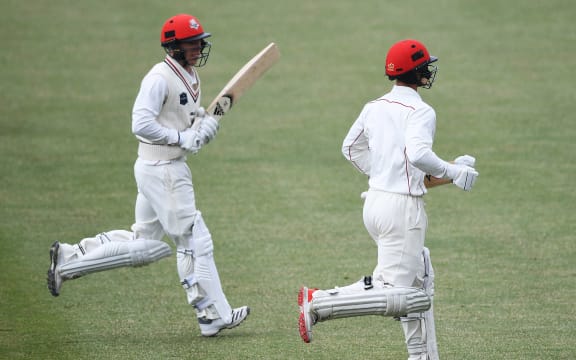 Cameron Fletcher and Leo Carter playing for Canterbury.